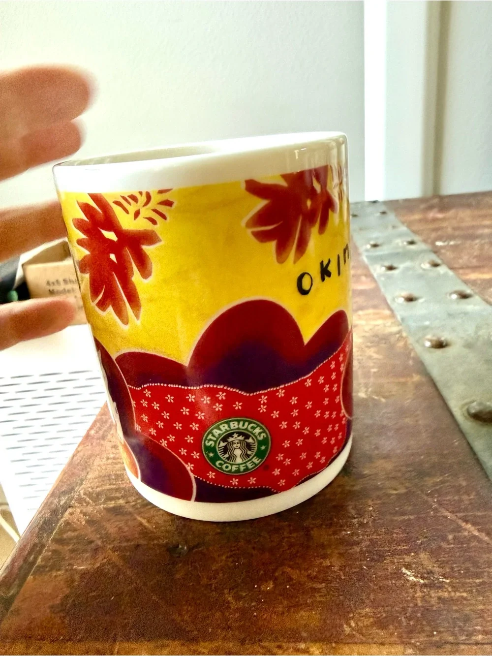 Rare Starbucks 2003 Okinawa Japan Shisa Pattern Coffee Mug